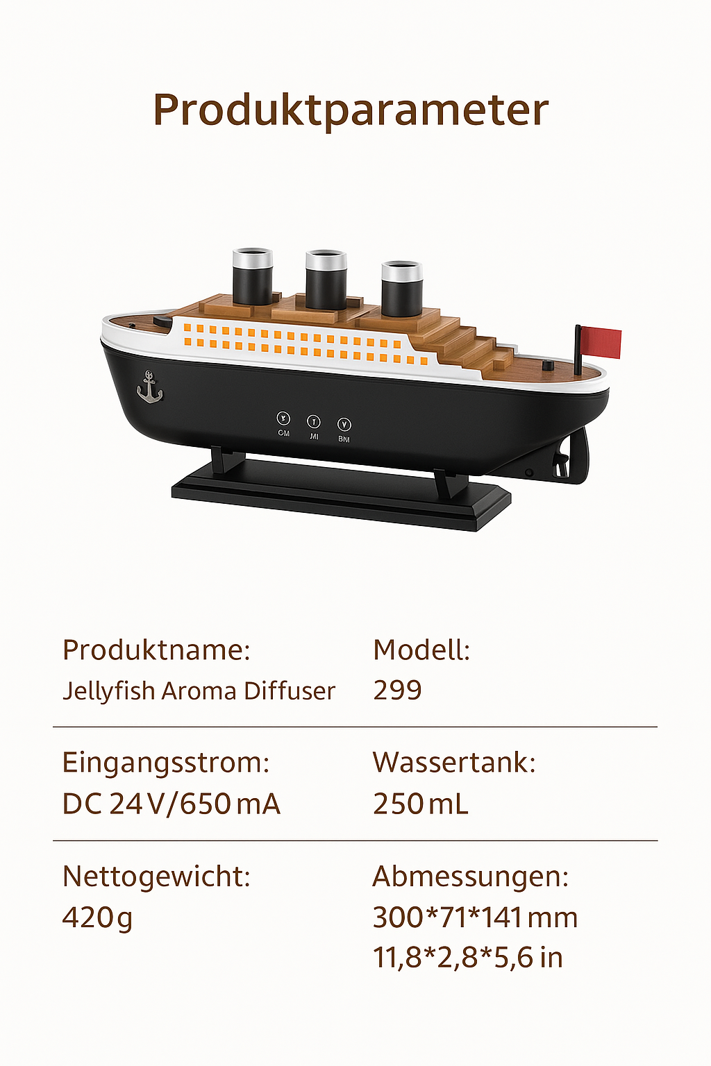 Titanic Aroma-Diffusor – Stil trifft Entspannung