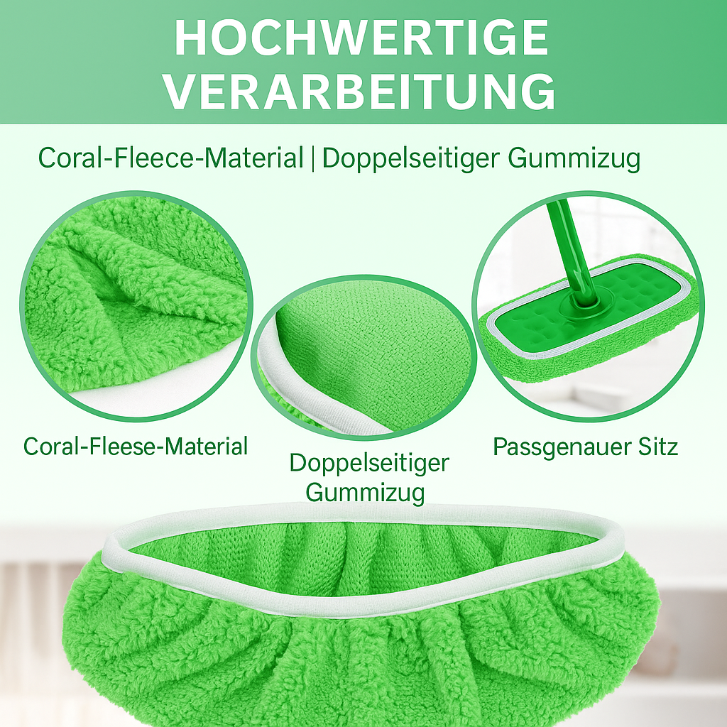 Premium Mikrofaser Mop-Pads – Wiederverwendbare Tücher für Nass- & Trockenreinigung | Waschbare Boden- & Möbel-Reinigungstücher | Kompatibel mit Sweeper Mop