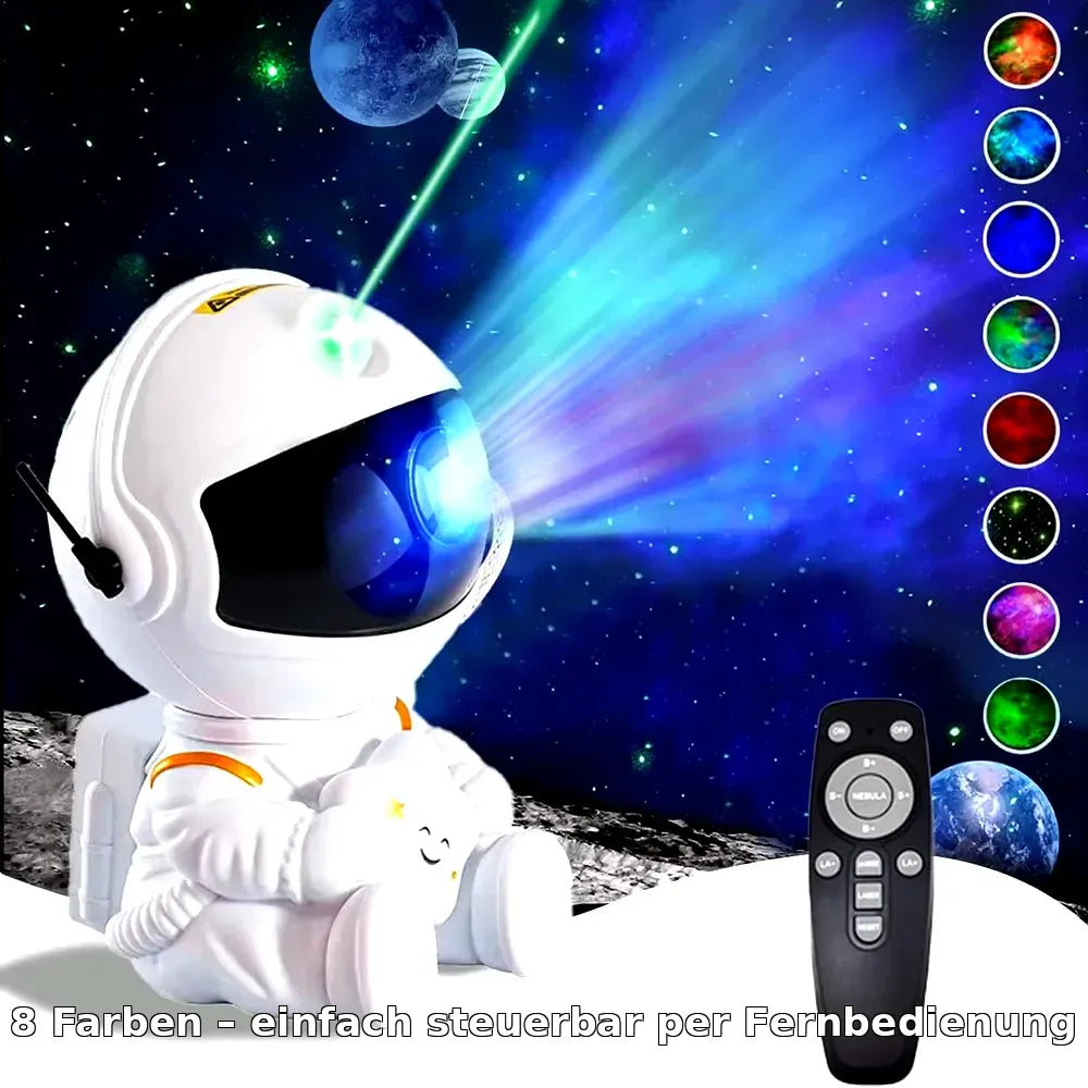 Astronaut Sternenprojektor – LED Galaxy Nachtlicht mit Nebel für Kinderzimmer & Schlafzimmer