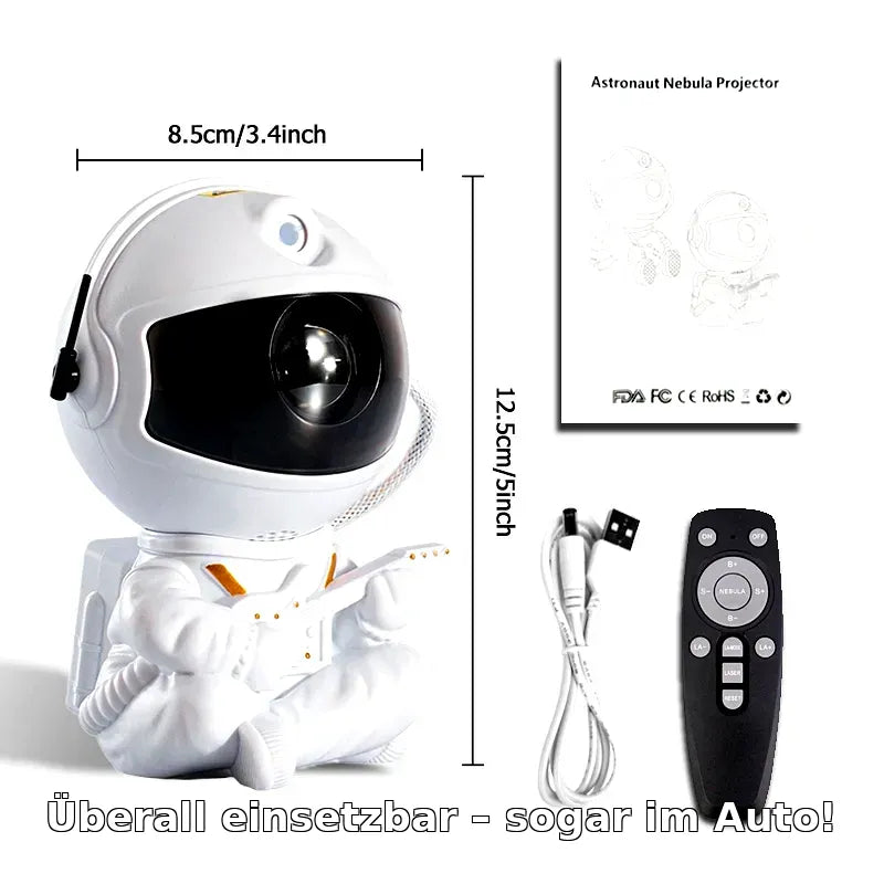 Astronaut Sternenprojektor – LED Galaxy Nachtlicht mit Nebel für Kinderzimmer & Schlafzimmer
